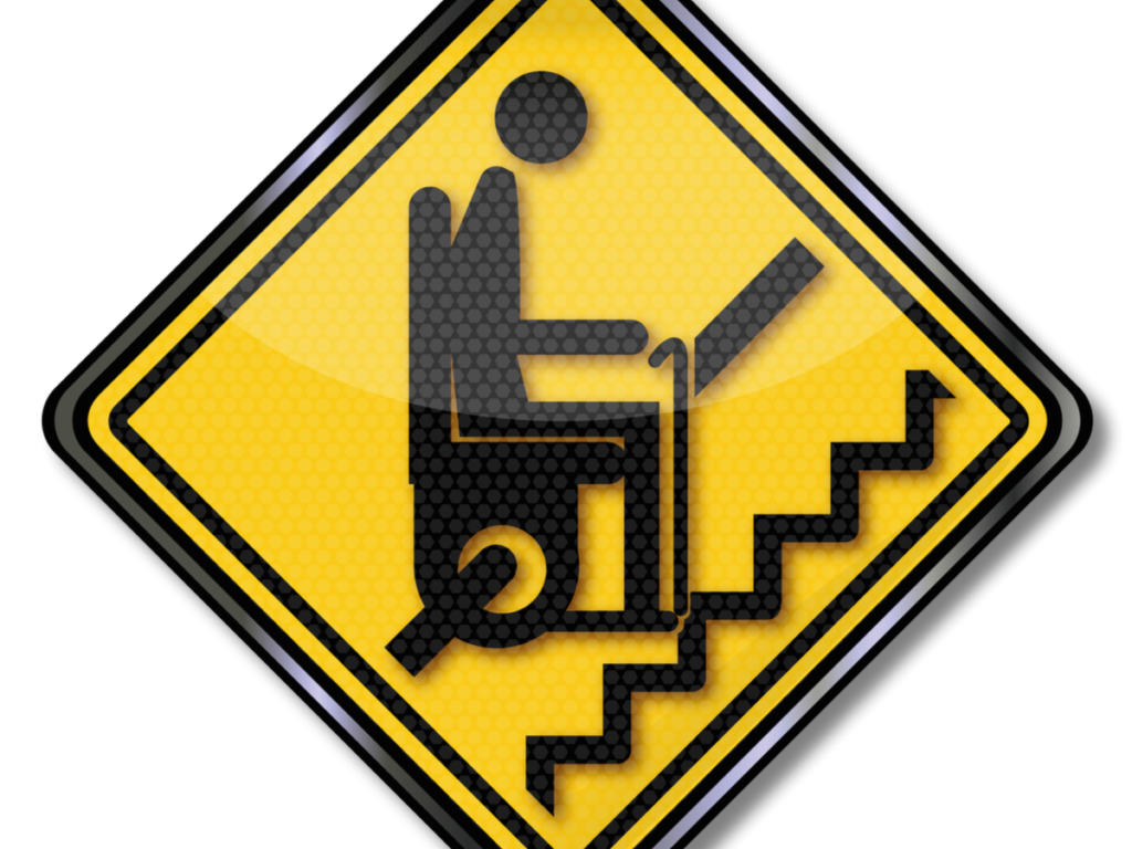yield stairlift sign