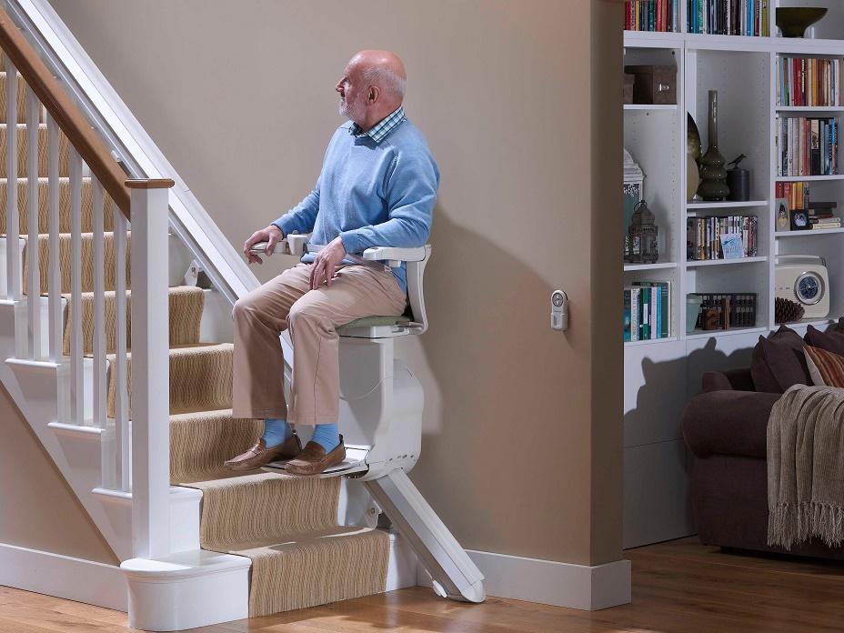 man in stairlift